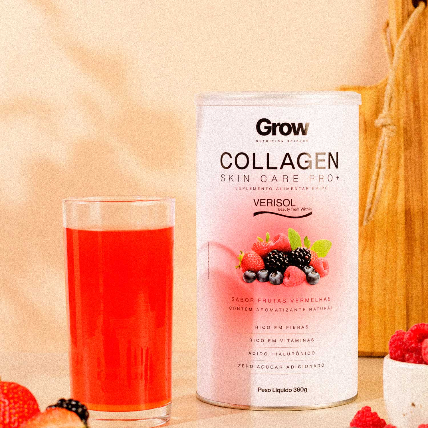 Kit 2 Colágeno Verisol Skin Care Pro Frutas Vermelhas + 2 Thermo Pro Grátis