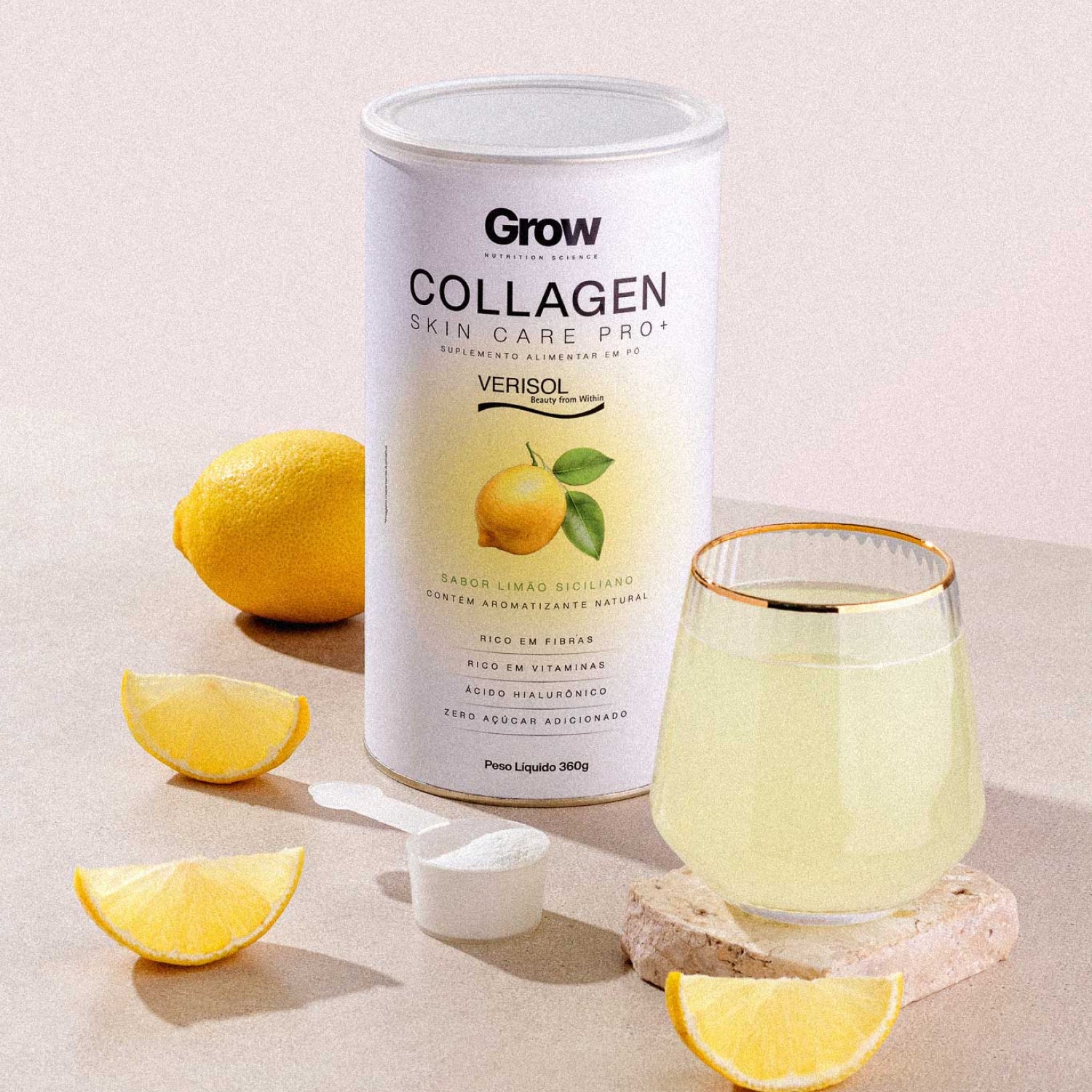 Kit 3 Colágeno Verisol Skin Care Pro + 360g Sabor Frutas Vermelhas, Limão Siciliano e Tangerina