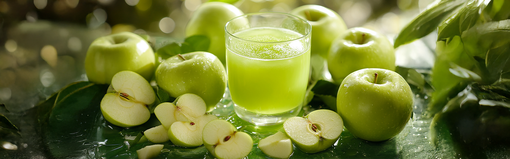 Suco Refrescante de Maçã Verde