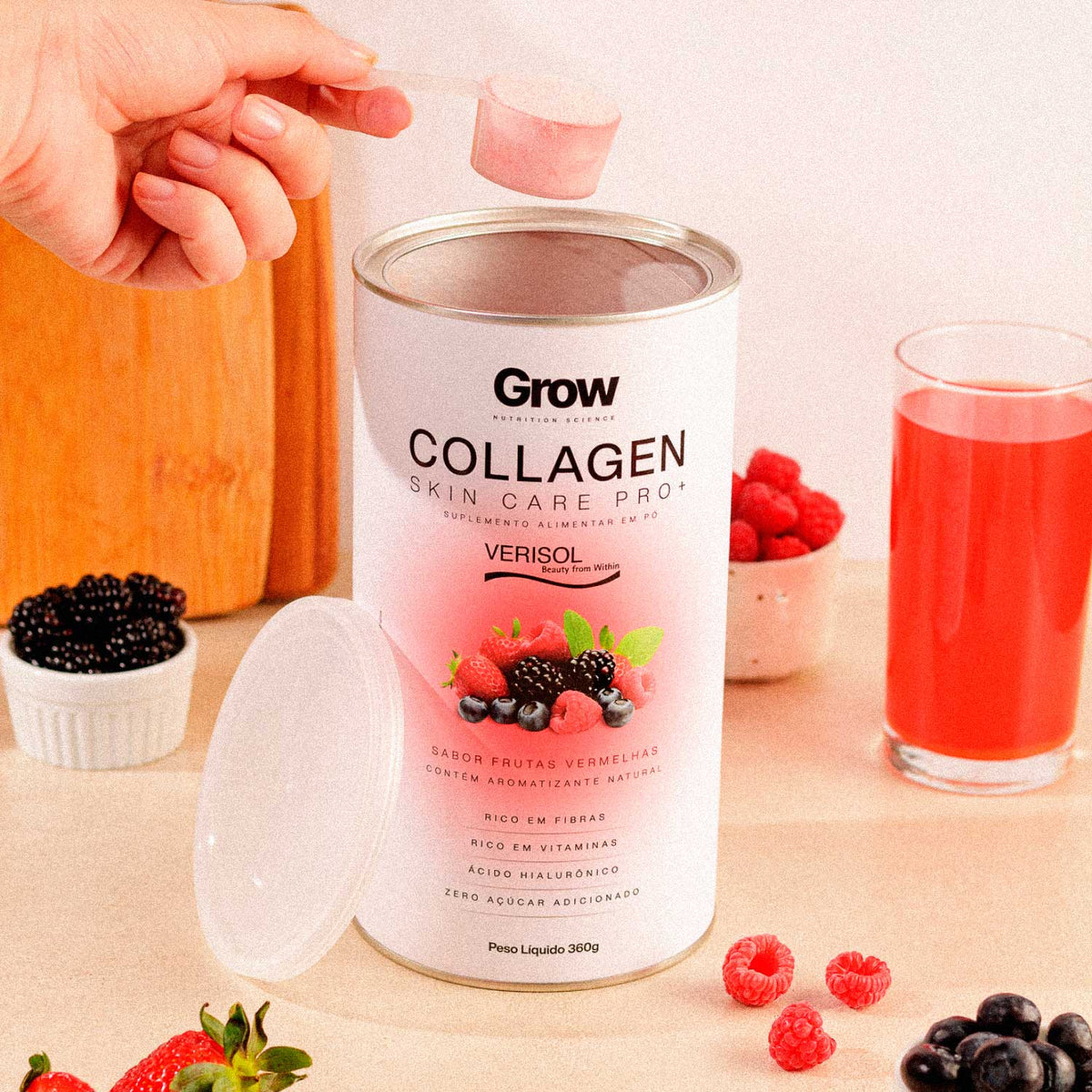 Colágeno Verisol Skin Care Pro + Frutas Vermelhas 360g