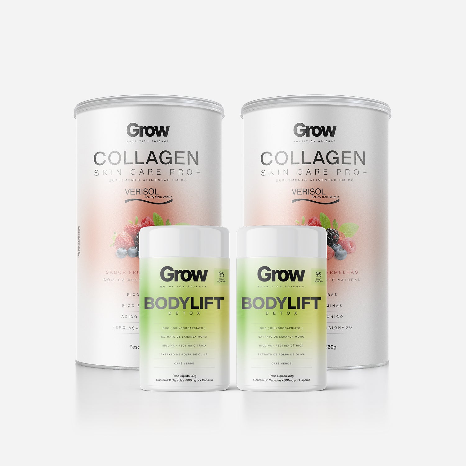Kit 2 Colágenos Verisol® Frutas Vermelhas + 2 BodyLift Grátis