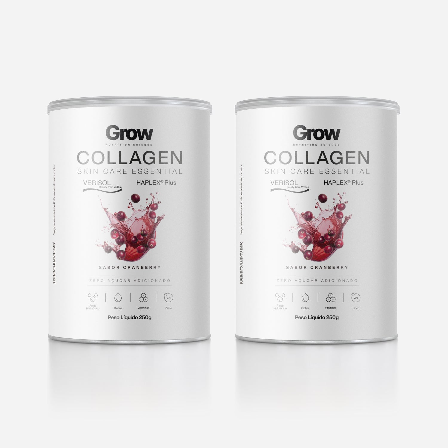 Kit 2 Colágeno Verisol Skin Care Essential 250g Sabor Cranberry