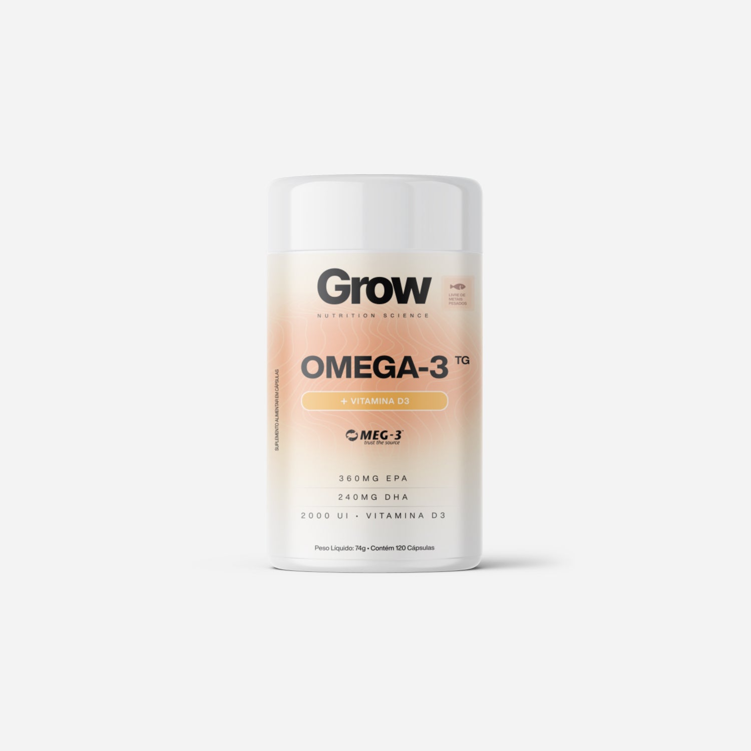 Grow Ômega 3 + Vitamina D3 120 Cápsulas